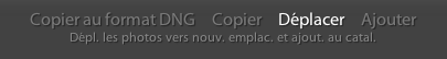 On peut copier ou déplacer les photos