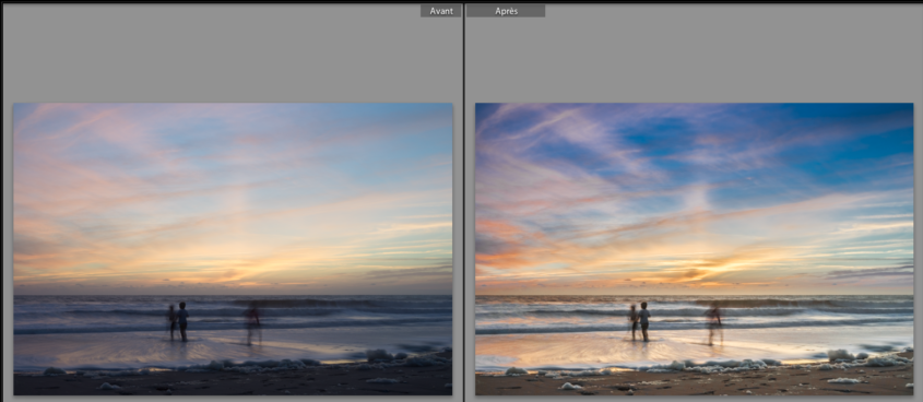 Avant Après sur Lightroom