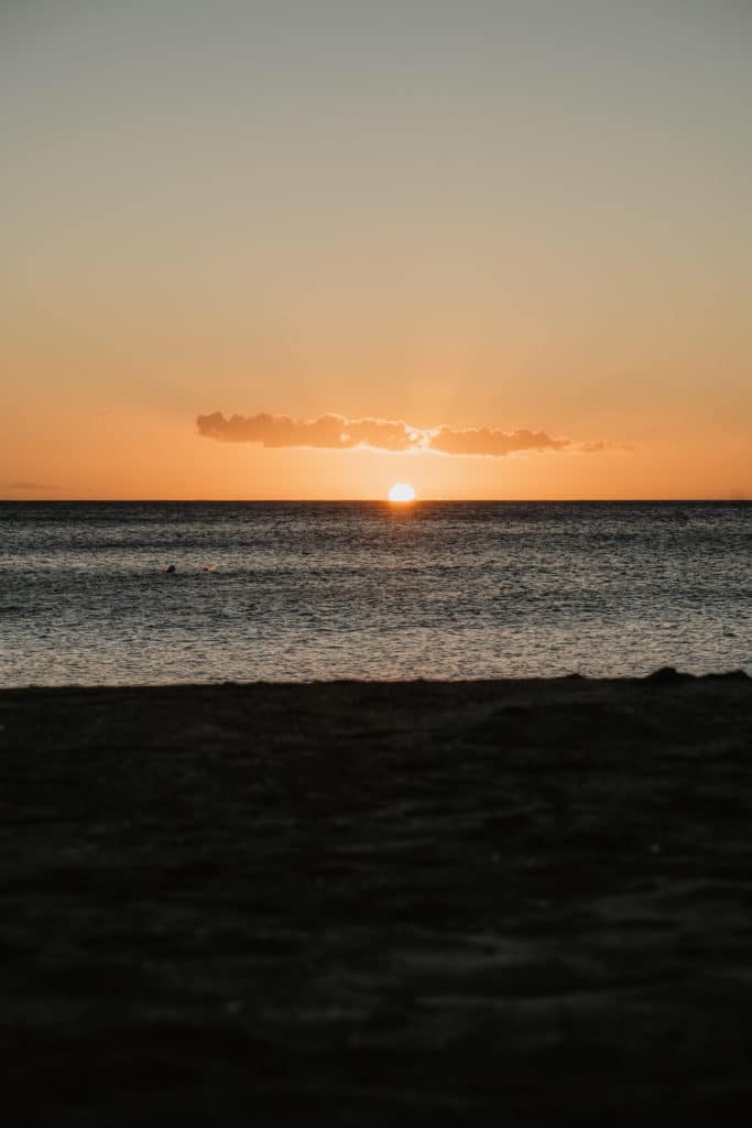 Coucher de soleil à Mero Beach, Dominique