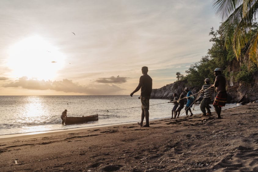 Les pécheurs de la plage de Salisbury, Dominique