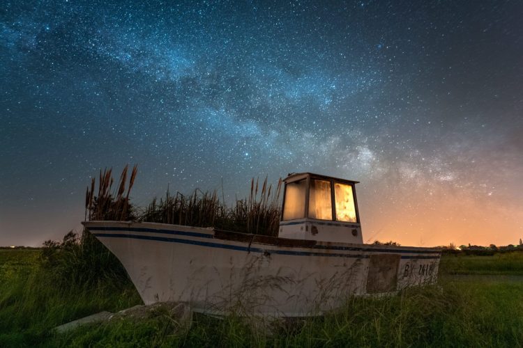Le bâteau de Talais - Exposition "Nuits d'Estuaire"